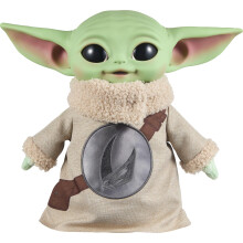 Mattel Star Wars Mandalorian & Grogu 11-tums Plysch med Broderad Design på Bröstet