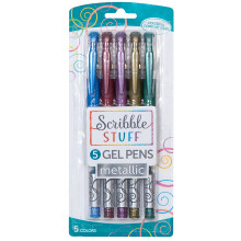 Mega Brand Skrivverktyg - Scribble Stuff 5 Metallic Gelpennor