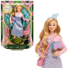 Mattel Universal Wicked Glinda Docka med Tillbehör, Blont Hår, Poserbar och Avtagbar Skoluniform