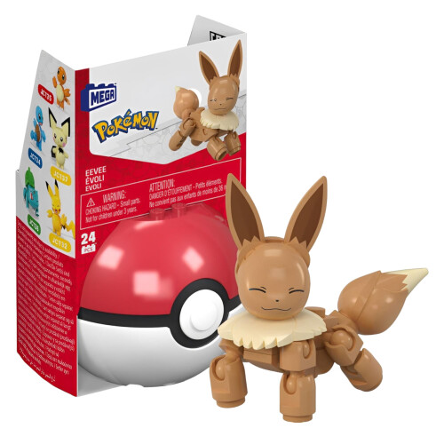 Mattel Pokemon MEGA Construx Eevee Poke Ball Set da 24 Pezzi