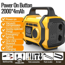 Car Jump Starter 6 in 1 8000Mah Lithium Battery Power Bank Inflator Deflator UK