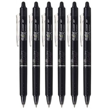PILOT FriXion Ball Clicker Retractable Erasable Gel Pen, Fine Point, 0.7mm, Black Ink, 6 Count