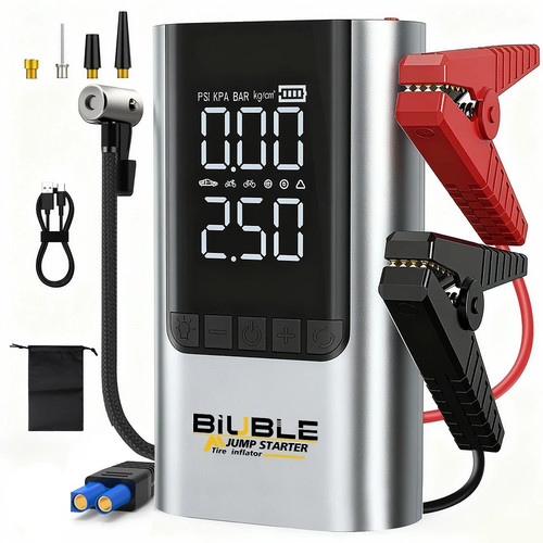 99800mAh Portable Jump Starter Box with 150PSI Air Compressor Battery Pack USB