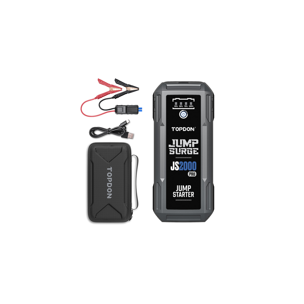 Photos - Car Service Station Equipment TOPDON 12V 2500A Car Battery Power Booster Jump Starter Road Start Rescue Pack