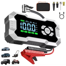 4 in 1 Car Jump Starter Power Bank With Air Compressor & Light Battery Booster