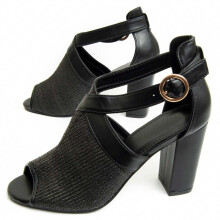 (Schwarz, 40) Damen-sandalen Mit Absatz. Montevita Avara 92145