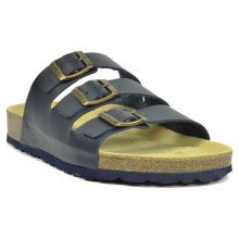 (7 UK, Navy) Sanosan Mens Lisbon Leather Sandals
