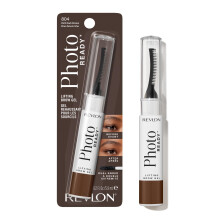 Revlon PhotoReady Lifting Brow Gel, Tinted Eyebrow Lamination with Spoolie Brush, Conditions, Shapes & Defines, 804 Rich Dark Brown, 0.23 fl oz