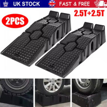 2X Heavy Duty 5 Ton 2.5+2.5 Ton Plastic Car Ramp Lifting Ramps 33cm Extra Wide