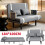 184CM Double Fabric Sofa Bed Sleeper Couch Folding Sofabed Settee Recliner Beds 1