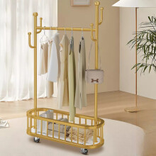 Luxury Heavy Duty Double Clothes Rail Hanging Rack Garment Display Stand Storage