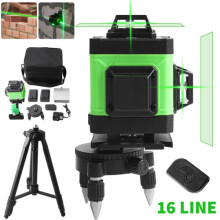 4D 16 Lines Laser Level 360 Green Auto Self Leveling Rotary Cross Measure NEW