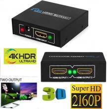 NEW 1 INPUT 2 OUTPUT HDMI SPLITTER 2 WAY SWITCH BOX Hub SUPPORT FULL 4K HD 3D