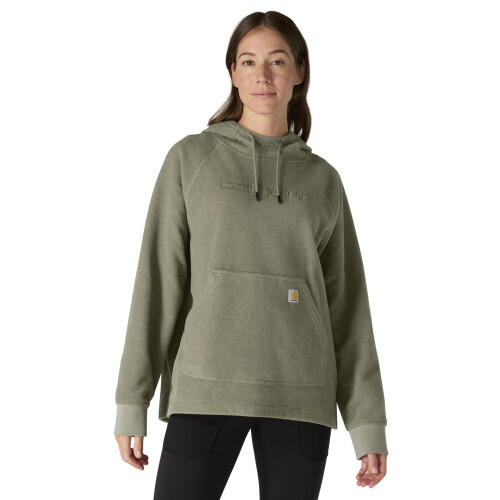 Carhartt Felpa con cappuccio Carhartt Women's Force Oversized-Fit, Dusty Olive Heather, Small