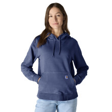 Carhartt Women's Relaxed Fit Midweight Garment Dye French Terry Hooded Sweatshirt, Lunar Blue, Large