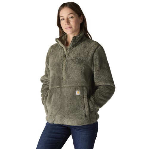 Carhartt Carhartt Pullover Fleece Donna Fit Larga, Verde Polveroso, 3X