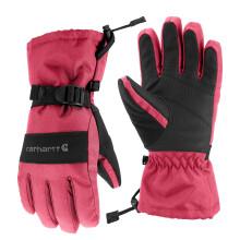 Carhartt Kinder Wasserdichte Isolierte Gauntlet-Handschuhe, Pink Lemonade/Schwarz, M