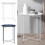 Butlers Tray Table Top Side Table Foldable Living Room White Grey 1