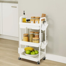 3/4Tier Space Rack Storage Trolley Cart on Wheels Kitchen Bathroom Laundry