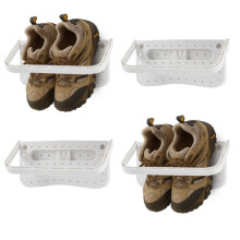 4Pcs Shoe Slots  Wall Mounted Shoes Rack Shoe Holder Foldable Campervan Storage