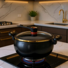Large Capacity Stew Pot 8L Stock Pot Stew Pot with Lock Iid for Braising Soups