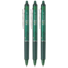 Bolígrafo Gel Reversible Pilot FriXion Ball Clicker, Punta Fina, 0.7mm, Tinta Verde, 3 Unidades