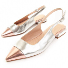 (Silver, 36) Women's Ballerina Flats. Montevita Ballesum3 88538