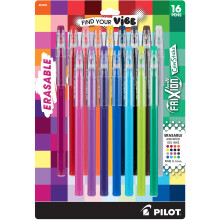 Pilot, FriXion Vibe ColorSticks, Bolígrafo Gel Borrable, 16 Colores Inspirados en el Ánimo, Punta Fina 0.7 mm