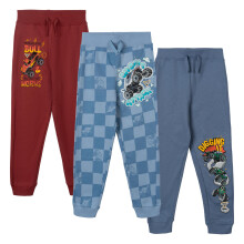 Monster Jam Grave Digger El Toro Loco Megalodon Barn Fleece 3 Pack Joggerbyxor Röd/Blå 6