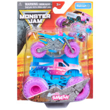 Monster Jam, Offizielles Sparkle Smash Monster Truck und Dirt Bike 2-Pack, 1:64 Maßstab, Spielzeug für Kinder ab 3 Jahren