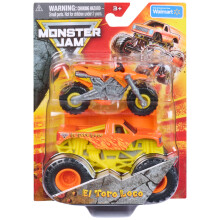 Monster Jam, El Toro Loco Monster Truck e Moto 2-Pack con Accessorio, 1:64, Giocattoli per Bambini 3+