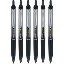 Bolígrafos de tinta líquida retráctiles PILOT Precise V10 RT, punta gruesa, 1.0mm, tinta negra, 6 unidades