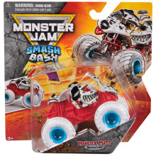 Monster Jam Smash & Bash Monster Mutt Dalmatian, 1:64 Die Cast Reparierbarer Monstertruck