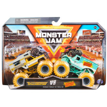 Monster Jam, Camiones de Monstruos Die-Cast Wreckreation Vs. Forest Rescue, Escala 1:64, Juguetes para Niños