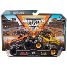 Monster Jam, Offizielle Earth Shaker vs. Bad Company Die-Cast Monster Trucks, 1:64 Maßstab, Spielzeug für Kinder ab 3 Jahren