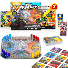 Monster Jam 3-in-1 Board Game Set - Bundle with Pop Up Board, Matching Game, and Playing Cards for Kids Plus Stickers, More | Sonic Games for Birthday