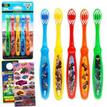 Monster Jam Zahnbürsten-Set - Bundle mit 5 Zahnbürsten und Aufklebern | Monster Jam Mundhygiene-Set für Kinder