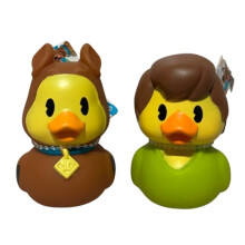 Just Play Duckalooz Anatra di Gomma 2 Pack - Shag & Scooob - Giocattoli da Bagno
