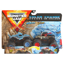 Monster Jam Megalodon vs Piratenfluch - 1:64 Farbwechsel Lkw Doppelpack für Kinder ab 3 Jahren