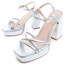 (Silber, 40) Damen-sandalen Mit Absatz. Montevita Festsand10 88532