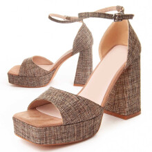 (Braun, 40) Damen-sandalen Mit Absatz. Montevita Festsand7 88526