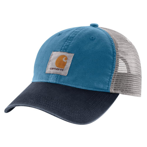 Carhartt Carhartt Men's Canvas Mesh-Back Cap, Dark Tranquil Blue/Navy, One Size