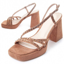 (Braun, 38) Damen-sandalen Mit Absatz. Montevita Festsand2 88515