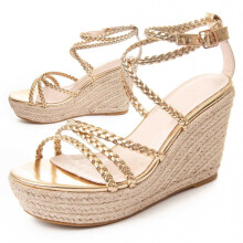 (Golden, 41) Espadrille-keilsandale Für Damen. Montevita Wesparto6 88503
