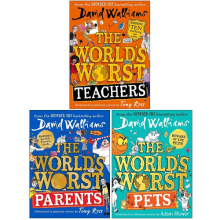 David Walliams World's Worst 3 Books Collection Set Worlds Worst Parent