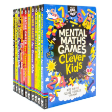Brain Games Clever Kids Collection 10 Books Set Word Games,Mental Maths Games