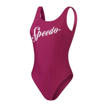 (8 UK, Purple/White) Speedo Womens/Ladies Logo One Piece Swimsuit