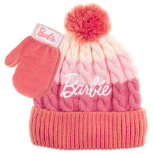 Barbie Meisjes Wintermuts met Handschoenen voor 5-13 Jaar - Ultra Zachte Roze Beanie