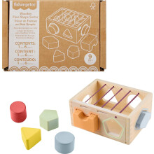 Fisher-Price Träleksak Flexi Formsorter, 7-delad Aktivitet för Spädbarn & Småbarn 9+ Månader