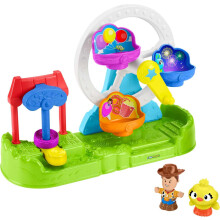 Fisher-Price Little People Peuterspeelgoed Disney & Pixar Toy Story Draaimolen Speelset met Woody & Ducky Figuren